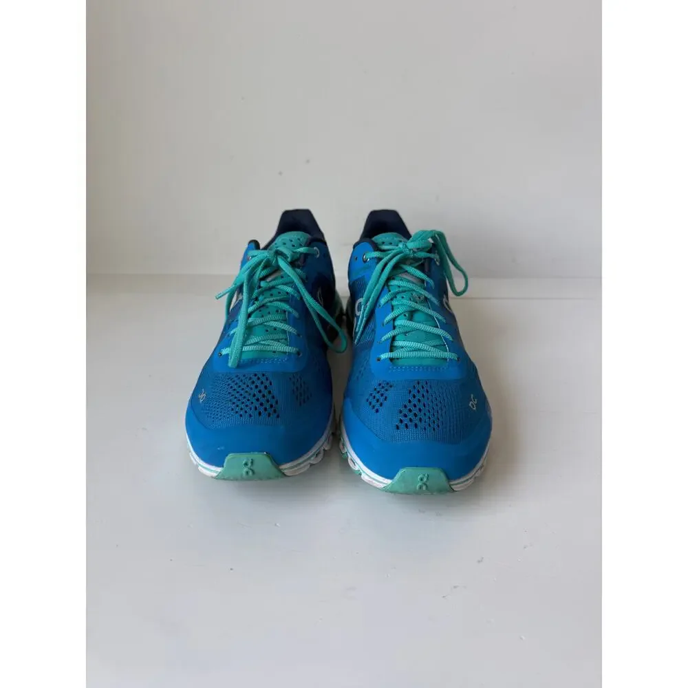 On-Running CloudFlow Women’s sz 8 Malibu / Curacao Blue Running Shoe Sneaker